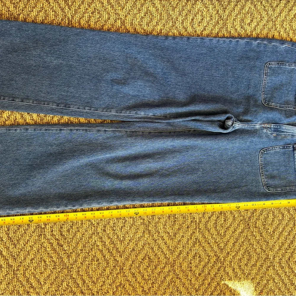 J. Crew Women's Slim Wide Leg Full Length Jeans - Blue - Picture 7 of 8